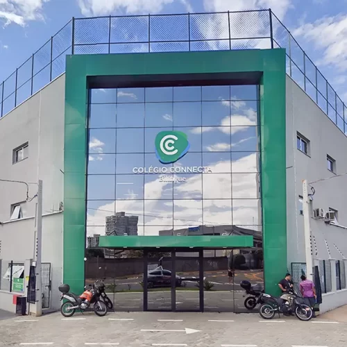 Fachada de Acm - Fachada Vidro-Escola